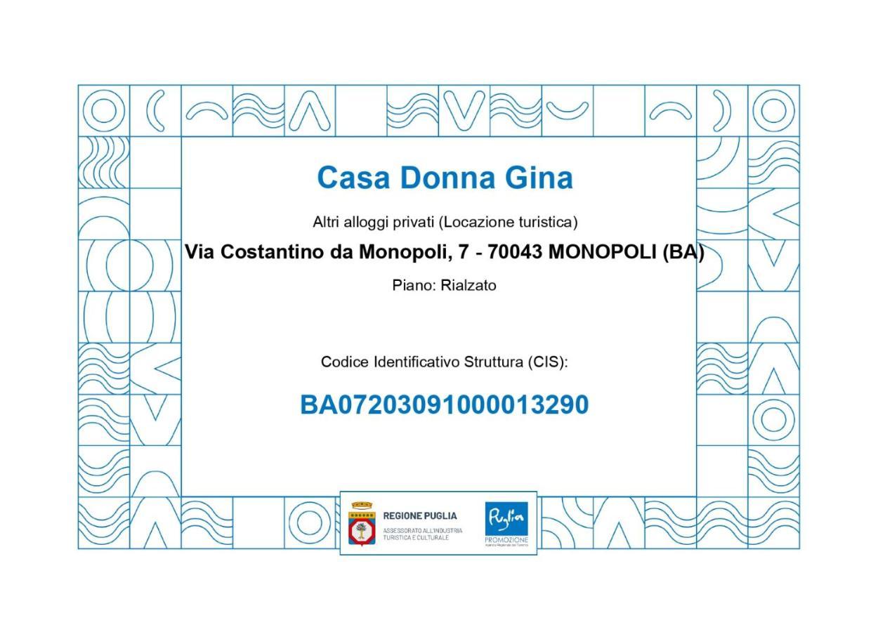 Casa Donna Gina - Puglia Mia Apartments Monopoli Kültér fotó